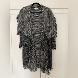 Vince Frayed Edge Drape Front Cardigan XXS